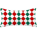 Red plaid christmas cotton linen pillowcases living room deer decor