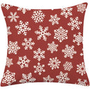 Red plaid christmas cotton linen pillowcases living room deer decor