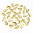 Gold embossed christmas crafts silk leaf living room decor
