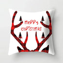 Festive red & white plaid christmas cushion cover living room decor