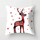Festive red & white plaid christmas cushion cover living room decor