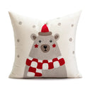 DecorBites™ Christmas Day Embroidered Pillowcase for Living Room Sofa, Party Decor