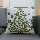 Red deer snowflake christmas cushion cover living room pillow case