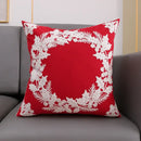 Red deer snowflake christmas cushion cover living room pillow case