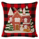 DecorBites™ Christmas Deer Linen Pillow Cover 45x45cm for Home Sofa Decor