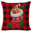 DecorBites™ Christmas Deer Linen Pillow Cover 45x45cm for Home Sofa Decor