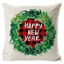 DecorBites™ Christmas Deer Linen Pillow Cover 45x45cm for Home Sofa Decor