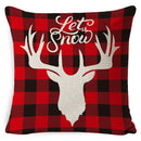 DecorBites™ Christmas Deer Linen Pillow Cover 45x45cm for Home Sofa Decor