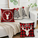 DecorBites™ Christmas Deer Linen Pillow Cover 45x45cm for Home Sofa Decor