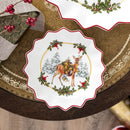 Festive red & white ceramic christmas dinnerware set – dining room