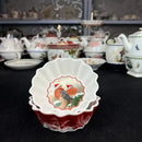 Festive red & white ceramic christmas dinnerware set – dining room