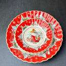 Festive red & white ceramic christmas dinnerware set – dining room