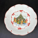 Festive red & white ceramic christmas dinnerware set – dining room