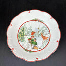 Festive red & white ceramic christmas dinnerware set – dining room