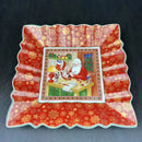Festive red & white ceramic christmas dinnerware set – dining room