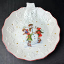 Festive red & white ceramic christmas dinnerware set – dining room
