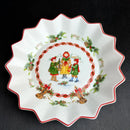 Festive red & white ceramic christmas dinnerware set – dining room