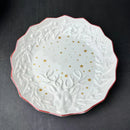 Festive red & white ceramic christmas dinnerware set – dining room