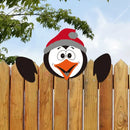Festive character wooden fence christmas door frame decor