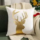 DecorBites™ Christmas Elk Embroidered Pillow Covers 45x45cm asyncio Festive Pillowcase