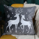 DecorBites™ Christmas Elk Embroidered Pillow Covers 45x45cm asyncio Festive Pillowcase