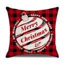 Red and white christmas elk letter pillowcase living room decor