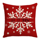 Red and white christmas elk letter pillowcase living room decor