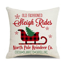 Red and white christmas elk letter pillowcase living room decor