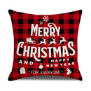 Red and white christmas elk letter pillowcase living room decor