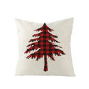 Red and white christmas elk letter pillowcase living room decor