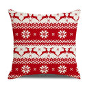 Red and white christmas elk letter pillowcase living room decor