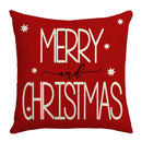 Red and white christmas elk letter pillowcase living room decor