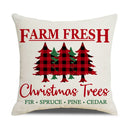 Red and white christmas elk letter pillowcase living room decor