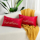 DecorBites™ Christmas Elk Pillowcase 45x45cm Farmhouse Red Letter Design