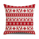 DecorBites™ Christmas Elk Pillowcase 45x45cm Farmhouse Red Letter Design