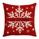 DecorBites™ Christmas Elk Pillowcase 45x45cm Farmhouse Red Letter Design