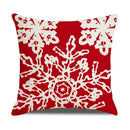 DecorBites™ Christmas Elk Pillowcase 45x45cm Farmhouse Red Letter Design