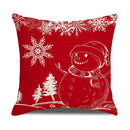 DecorBites™ Christmas Elk Pillowcase 45x45cm Farmhouse Red Letter Design