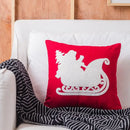 Red and white christmas embroidered cotton pillow covers living room