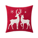 Red snowflake embroidered cushion cover living room velvet pillow