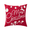 Red snowflake embroidered cushion cover living room velvet pillow
