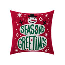 Red snowflake embroidered cushion cover living room velvet pillow