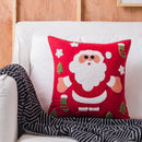 Christmas embroidered cushion cover red & white living room pillow