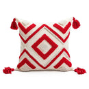 Christmas embroidered red geometric cushion cover living room decor
