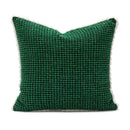 DecorBites™ Christmas Embroidered Red Geometric Pillow Cover for Festive Home Decor