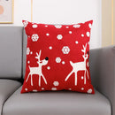 Decorbites christmas embroidery cushion cover white & red living room