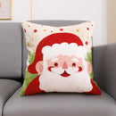 Decorbites christmas embroidery cushion cover white & red living room