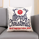 Decorbites christmas embroidery cushion cover white & red living room