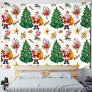 Festive winter village fireplace tapestry wall hanging living room