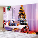 Festive golden christmas tree tapestry wall hanging living room decor